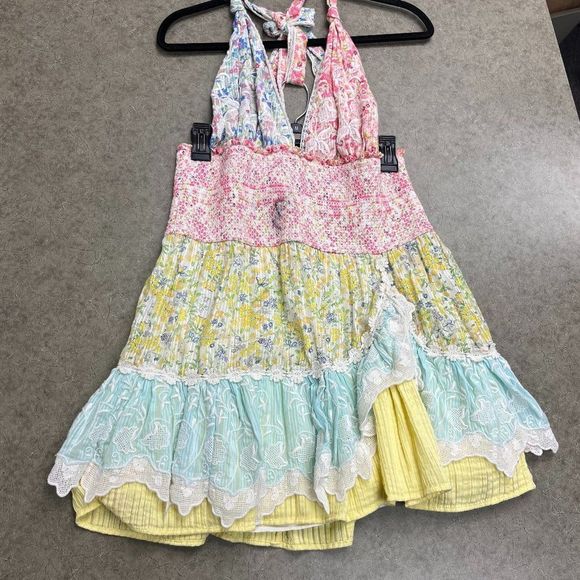 NWT LoveShackFancy Cambria Halter Mini Dress - Picture 9 of 12